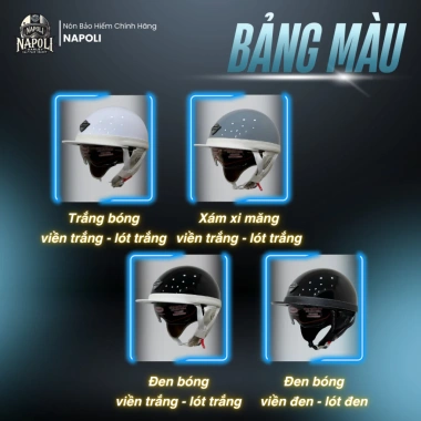 Mũ Bảo Hiểm Napoli Nửa Đầu N220 Kính Âm CHÍNH HÃNG Bosozoku Japan Giá 265k