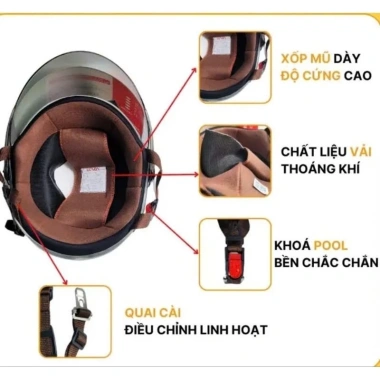 Mũ bảo hiểm nữ đầu đẹp Nam Kính Dài Sundy 737 - Thể Thao, Giá 189.300₫ 9 Mũ bảo hiểm nữ đầu đẹp Nam Kính Dài Sundy 737 - Thể Thao, Giá 189.300₫ 9