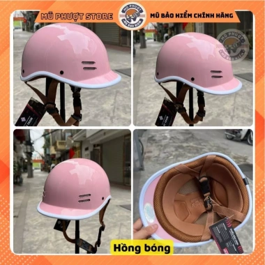 Mũ bảo hiểm nứa đầu cá heo 3 lớp đen nhám - Tem CR, giá ưu đãi 129k