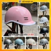 Mũ bảo hiểm nửa đầu cá heo 3 lớp hồng bóng, tem CR, freesize, giá ưu đãi 129k