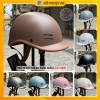 Mũ bảo hiểm nửa đầu cá heo 3 lớp màu nâu nhám - tem CR, giảm giá 129k, siêu nhẹ an toàn