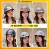 Mũ bảo hiểm nửa đầu cá heo 3 lớp màu nâu nhám - tem CR, giảm giá 129k, siêu nhẹ an toàn 6