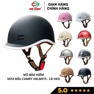 Mũ Bảo Hiểm Nửa Đầu Cá Heo CAMRY HELMETS An Toàn Thời Trang Freesize 55‑59cm