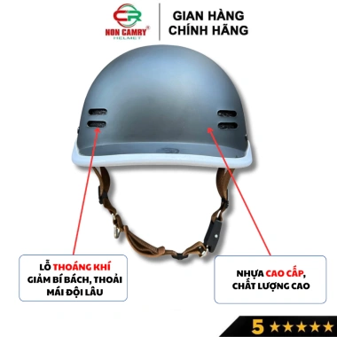 Mũ Bảo Hiểm Nửa Đầu Cá Heo CAMRY HELMETS An Toàn Thời Trang Freesize 55‑59cm