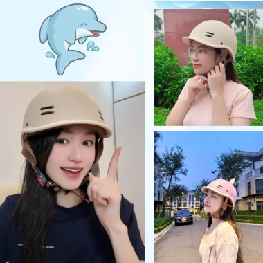 Mũ Bảo Hiểm Nửa Đầu Cá Heo CAMRY HELMETS An Toàn Thời Trang Freesize 55‑59cm