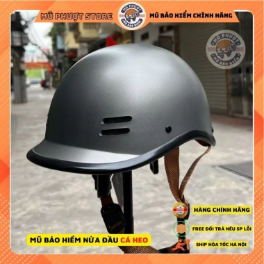 Mũ bảo hiểm nửa đầu cá heo Xám nhám Trí Liễu 3 lớp an toàn tem CR - Giá 129.000đ 2 Mũ bảo hiểm nửa đầu cá heo Xám nhám Trí Liễu 3 lớp an toàn tem CR - Giá 129.000đ 2