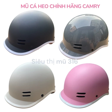 Mũ bảo hiểm nửa đầu CAMRY cá heo lưỡi trai đúc liền size 54-59cm giá ưu đãi 144.900₫
