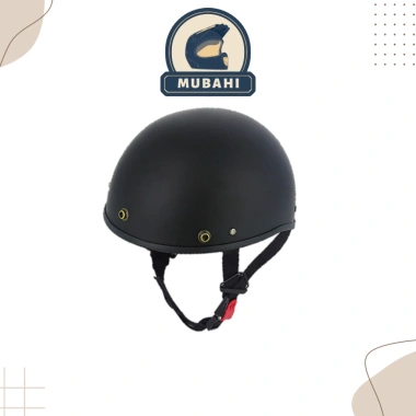 Mũ Bảo Hiểm Nửa Đầu Đen Trơn Gắn Kính Tự Chọn - Giá 59.000 VND, giảm so với 75.520
