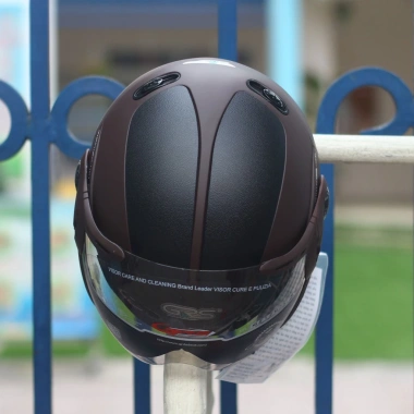 Mũ bảo hiểm nửa đầu GRS A102K nâu đen cafe – bảo hành 12 tháng, chỉ 350.000₫ 6
