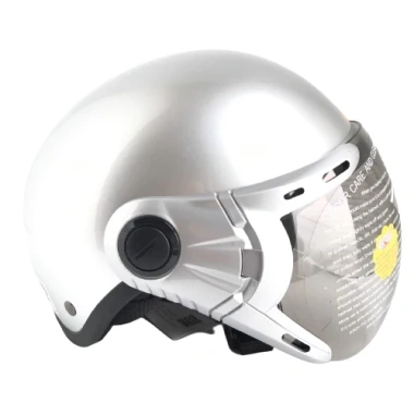 Mũ bảo hiểm nửa đầu GRS A33K bạc bóng, kính cao cấp, vòng đầu 56-58cm, bảo hành 12 tháng, giảm giá 267.000đ