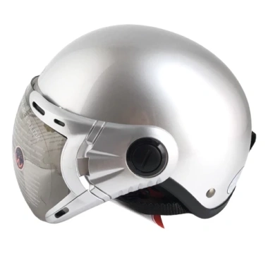 Mũ bảo hiểm nửa đầu GRS A33K bạc bóng, kính cao cấp, vòng đầu 56-58cm, bảo hành 12 tháng, giảm giá 267.000đ 4 Mũ bảo hiểm nửa đầu GRS A33K bạc bóng, kính cao cấp, vòng đầu 56-58cm, bảo hành 12 tháng, giảm giá 267.000đ 4