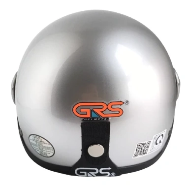 Mũ bảo hiểm nửa đầu GRS A33K bạc bóng, kính cao cấp, vòng đầu 56-58cm, bảo hành 12 tháng, giảm giá 267.000đ