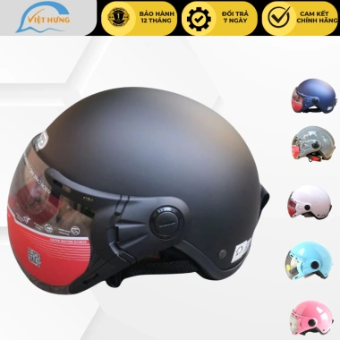 Mũ bảo hiểm nửa đầu GRS A33K kính trà chống lóa, vòng đầu 56‑58cm, bảo hành 12 tháng, chỉ 267.000₫