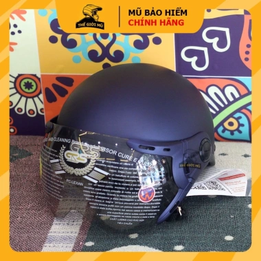 Mũ bảo hiểm nửa đầu GRS A33K xanh than nhám, kính chắn gió, nam nữ, chính hãng chỉ 350.000 VNĐ