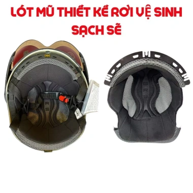 Mũ bảo hiểm nửa đầu GRS A966K 2 lớp kính UV, đa màu, giảm giá 448.800₫ 2
