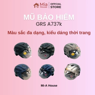 Mũ bảo hiểm nửa đầu nam nữ GRS A737K đa màu có kính, cao cấp, bảo hành chính hãng - Giá 299.000 VND 7