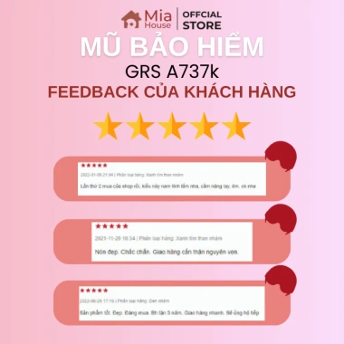 Mũ bảo hiểm nửa đầu nam nữ GRS A737K đa màu có kính, cao cấp, bảo hành chính hãng - Giá 299.000 VND 8