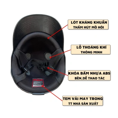 Mũ bảo hiểm nửa đầu Napoli N088 nhẹ thoáng, an toàn - Giá 122.500₫, giảm 34% 2