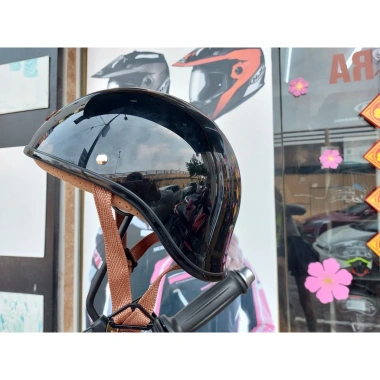 Mũ bảo hiểm nửa đầu NAPOLI N120 Gangster Đen Nhám size 55-58cm, bảo hành 12 tháng, giá ưu đãi 230.000