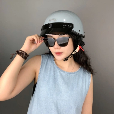Mũ Bảo Hiểm Nửa Đầu Police Cổ Điển Vintage Harley Moto - Giá Ưu Đãi 259k