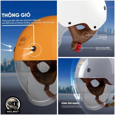 Mũ Bảo Hiểm Nửa Đầu Royal M239 Cao Cấp Kính Âm - Giảm Giá 423.500Đ Tặng Túi Nón, BH 2 Năm 10 Mũ Bảo Hiểm Nửa Đầu Royal M239 Cao Cấp Kính Âm - Giảm Giá 423.500Đ Tặng Túi Nón, BH 2 Năm 10