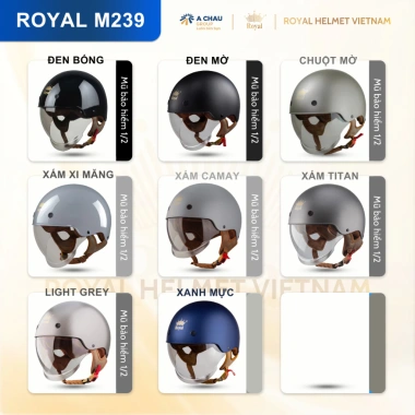 Mũ Bảo Hiểm Nửa Đầu Royal M239 Kính Âm Nam Nữ Xe Máy Chính Hãng Giá 469k
