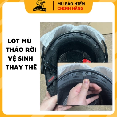 Mũ bảo hiểm nửa đầu Sunda 125 thể thao – kính chắn gió, lót tháo rời, bảo hành 12 tháng, 480.000₫ 6