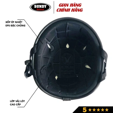 Mũ bảo hiểm nửa đầu SUNDY Freesize (55-59cm) đa họa tiết cá tính kèm kính UV - 99.000₫
