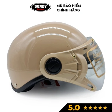 Mũ bảo hiểm nửa đầu SUNDY HP-01K có kính, an toàn, thời trang, đa màu, Freesize 55‑61cm - 195k