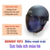 Mũ bảo hiểm nửa đầu SUNDY VP3 Kính màu đi trời nắng, Kính dài che hết mặt - Hàng cao cấp, giá ưu đãi 175k 2