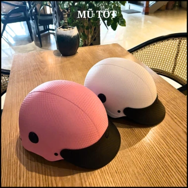 Mũ Bảo Hiểm Nửa Đầu Vân Cacbon - Đệm Lót Dày Mịn, Khóa Đồng, Bảo Hành 12Th - 158.000 VND