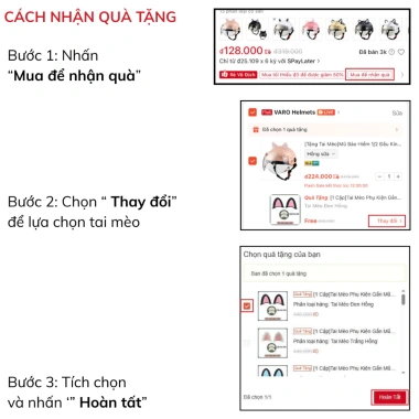 Mũ Bảo Hiểm Nửa Đầu VARO A33K Kính Cao Cấp - Thiết Kế Tai Mèo, Giá Ưu Đãi 235k 2