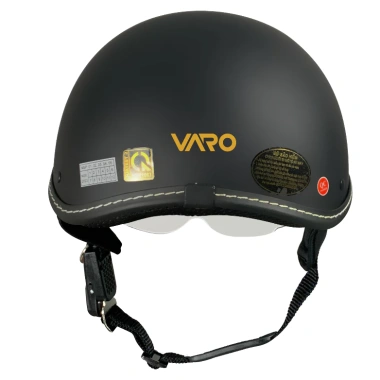 Mũ bảo hiểm nửa đầu VARO kính âm, kính chắn gió, chống UV - Chính hãng 228.000₫