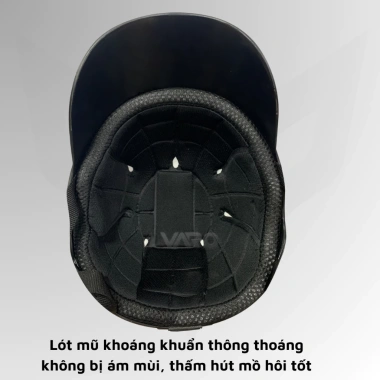 Mũ bảo hiểm nửa đầu VARO lưỡi trai lỗ thông gió chuẩn Quatest nam nữ giảm giá 153.000đ