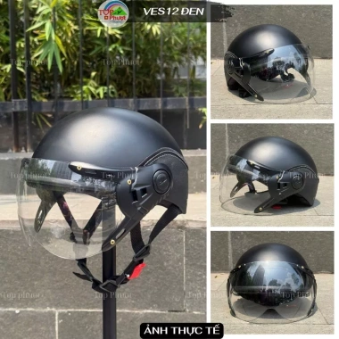 Mũ bảo hiểm nửa đầu VES12 kính an toàn, thời trang, nhiều màu cá tính, freesize 55-58cm - 150k 10