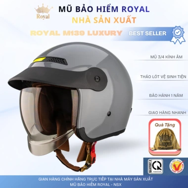 Mũ Bảo Hiểm Royal M139 Kính Dài Lưỡi Trai Chống Nắng 3/4 Nam Nữ - 579.000₫ 3