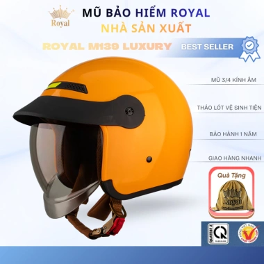 Mũ Bảo Hiểm Royal M139 Kính Dài Lưỡi Trai Chống Nắng 3/4 Nam Nữ - 579.000₫ 6