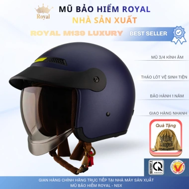 Mũ Bảo Hiểm Royal M139 Kính Dài Lưỡi Trai Chống Nắng 3/4 Nam Nữ - 579.000₫ 7