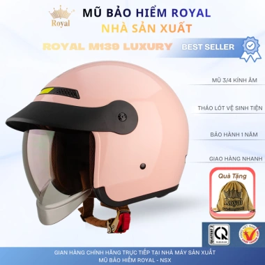 Mũ Bảo Hiểm Royal M139 Kính Dài Lưỡi Trai Chống Nắng 3/4 Nam Nữ - 579.000₫ 9