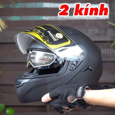 Mũ bảo hiểm Royal M179 fullface lật hàm 2 kính, gọn nhẹ, bảo hành 12 tháng - 980.000đ 6
