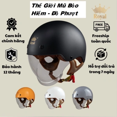 Mũ bảo hiểm Royal M239 kính âm nửa đầu, cỡ M-L-XL tặng mũ ko kính, giảm còn 530.000₫ 3