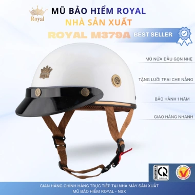 Mũ Bảo Hiểm Royal M379A Gọn Nhẹ - Phong Cách Trẻ Trung Năng Động Cho Nam Nữ
