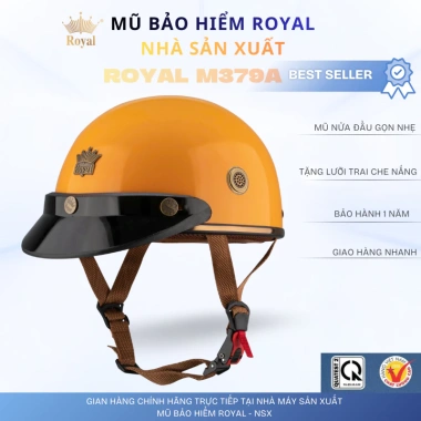 Mũ Bảo Hiểm Royal M379A Gọn Nhẹ - Phong Cách Trẻ Trung Năng Động Cho Nam Nữ