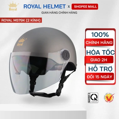 Mũ Bảo Hiểm Royal M579 Kính Âm Râm Đen Nửa Đầu và Lưỡi Trai Tiện Lợi 300k 6