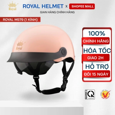Mũ Bảo Hiểm Royal M579 Kính Âm Râm Đen Nửa Đầu và Lưỡi Trai Tiện Lợi 300k 9