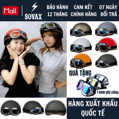 Mũ Bảo Hiểm Sovax VS08 Chính Hãng, Bảo Hành 12 Tháng, Tặng Tai Mèo, Cao Cấp