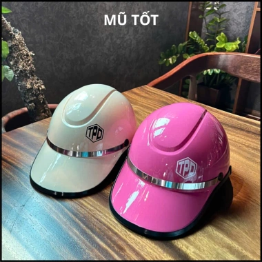 Mũ bảo hiểm thời trang hai lớp đai lốc có tai nam nữ - Bảo hành 12 tháng - 94.900₫
