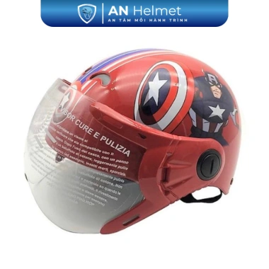 Mũ Bảo Hiểm Trẻ Em Protec Nửa Đầu Kính Siêu Nhẹ An Toàn Họa Tiết Đáng Yêu 400k 6