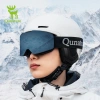 Mũ bảo hiểm trượt tuyết Qunature chống gió, thoáng khí, shock, điều chỉnh, tích hợp tai nghe