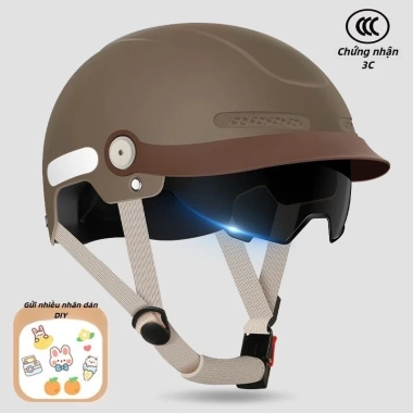 Mũ Bảo Hiểm Xe Máy Điện Nam Nữ Chống Nắng Mùa Hè, Tiêu Chuẩn Quốc Gia, Nửa Đầu, Giá 340.200